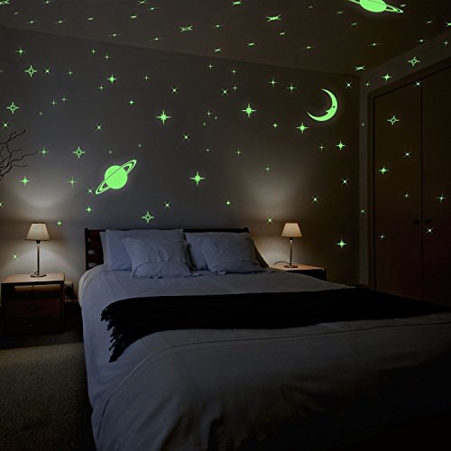 JAAMSO ROYALS Galaxy of Stars Radium Glow in The Dark Wall Sticker (Night Light Wall Stickers)