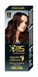 XBS Professional Permanent Hair Beauty Color Cream Dark Brown No Ammonia Organic Instincts Colour
