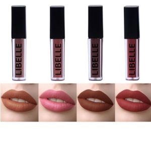 LIBELLE BEAUTY Mini Lipsticks Combo Pack of 4 Liquid Matte Lipstick Set, Nude Edition