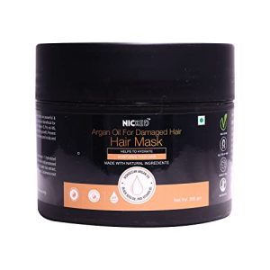 NICKED Argan Hair Mask for Dry Damaged Hair | Strengthens, Smoothens & Nourishes | Sulfate &