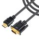 RuhZa 6ft HDMI to VGA Cable Support 1080P Transforms Signal from Desktop, DVD, Laptop with HDMI Port