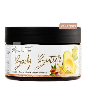 Jute Cosmetics Raw Shea Body Butter (200 grams) for Dry Skin for Women and Men | Cream Lotion