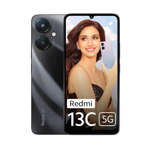 Redmi 13C 5G (Starlight Black, 4GB RAM, 128GB Storage) | MediaTek Dimensity 6100+ 5G | 90Hz Display