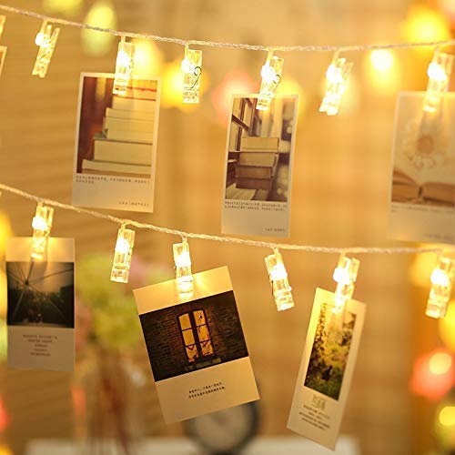 PESCA Photo Clip Lights 20 LED 3 Meter Length (Yellow,Plastic,Corded Electric,Rectangular)