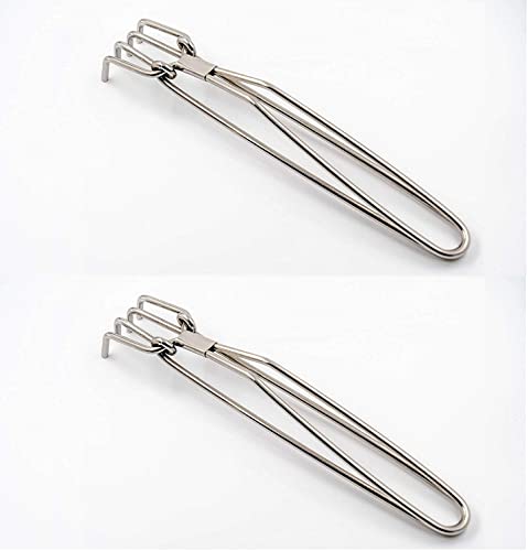 Dynore Stainless Steel Wire Tong Pakkad Utensil Holder- Set of 2