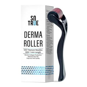 Sotrue Derma Roller For Hair Growth 1 mm with 540 Titanium Needles | Repairs Damaged Hair, Activates