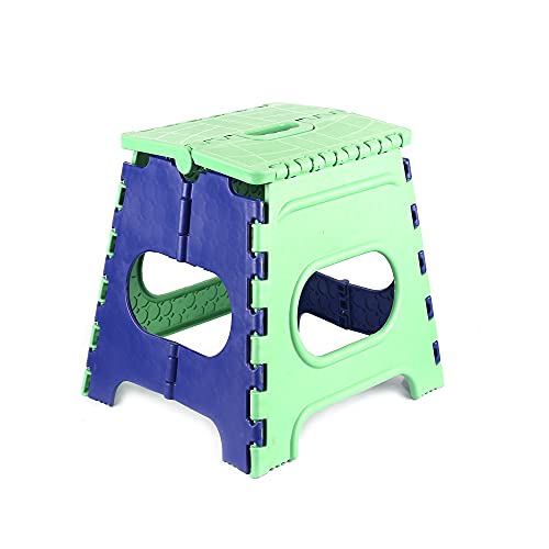 OLAHRAGA 12 Inch Folding Step Stool - Holds Up to 90 Kg - Lightweight Plastic Folding Stool for Kids