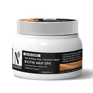 NutriGlow Biotin Hair Spa With Vitamin B7 For Hair Building Fiber and Structure Repair 300gm