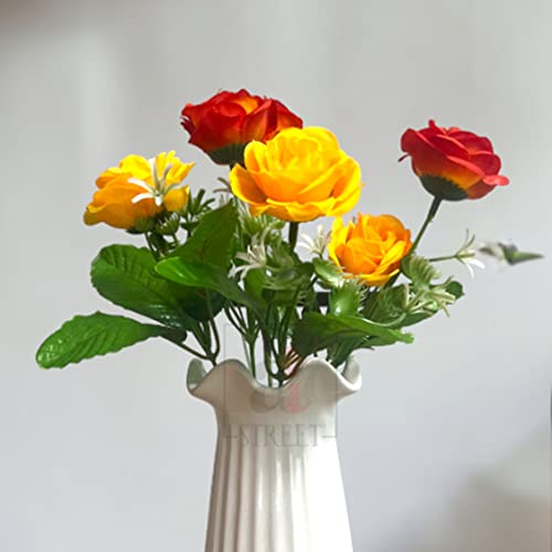 Art Street Artificial Flower Bunch Rose Silk Flower, Real Touch Flowers for Home, Bedroom, Living