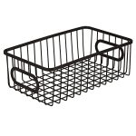 Bianco Multipurpose 10" Metal Bathroom Storage Organizer Basket Bin - Modern Wire Grid Design - for