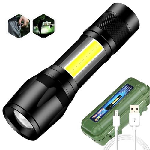 CRENTILA Emergency Lights Rechargeable Portable Mini Torch 150 Lumens Small LED Flashlight with 3