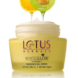 Lotus Herbals WhiteGlow Vitamin C Gel Crème | Reduces Dark Spots | Unique Gel + Crème Formula | 100x