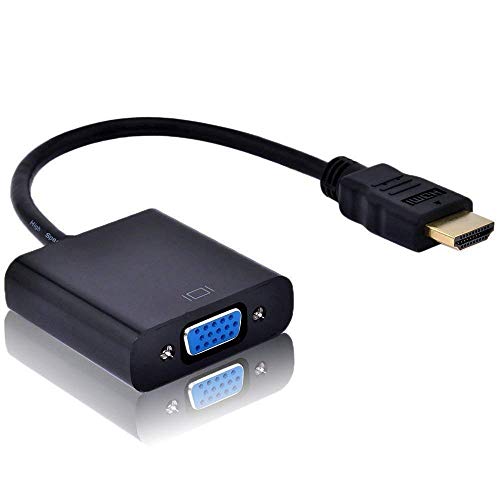 Abriitch by Bright, HDMI to Vga, HDMI to VGA Adapter (Male to Female) for Computer, Desktop, Laptop,