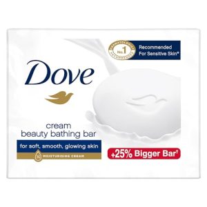 Dove Cream Beauty Bathing Soap Bar 125g (Combo Pack of 3) | With Moisturising Cream for Softer Skin