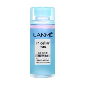 Lakme Biphasic Micellar Face Cleansing Water 100ml | Removes Waterproof Makeup | Oil and Water