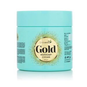 UNIKVEDA Gold Massage Face Cream with Vitamin-E, Fruit Extracts a Nourished, Glowing and Soft Skin