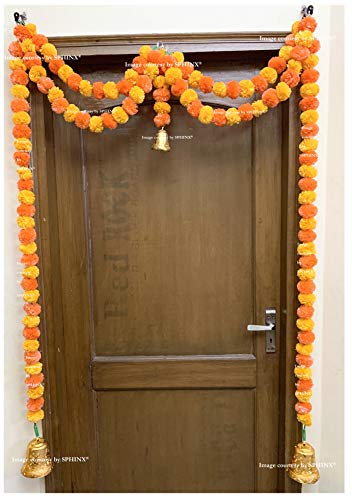 SPHINX ARTIFICIAL MARIGOLD FLUFFY FLOWER GARLANDS DOOR TORAN SET/DOOR HANGINGS (APPROX. 100 X 152