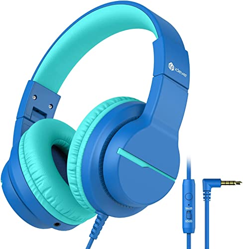iClever Kids Headphones with Microphone for Boys,Over Ear HD Stereo Headphone for Children,85/94dB