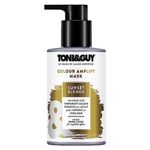 Toni&Guy Colour Amplify Hair Mask Sunset Blonde with UV Filter & Argan Oil for Color Treated Hair,