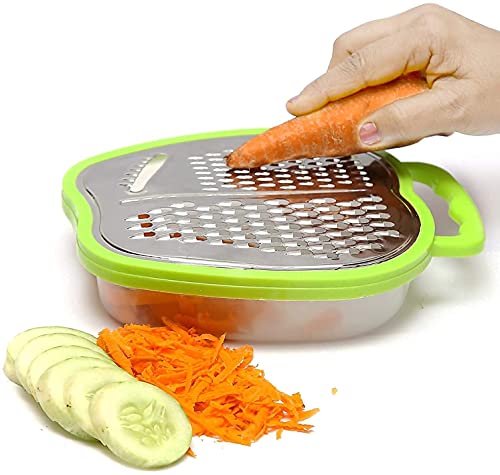 GLIVE (LABEL) 3 in 1 Cheese Grater for Kitchen with Storage Container 3 Blade Non-Stick Coating