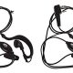 RENMAX EP-02 Wired Over Ear PTT Earphone with Mic 2-Pin for Walkie Talkie Black, 2 Pack