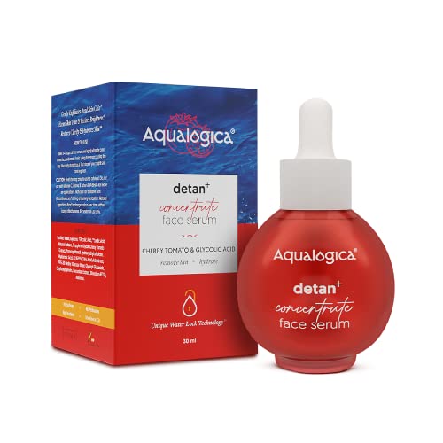 Aqualogica Detan+ Concentrate Face Serum for Men & Women - With Cherry Tomato & Glycolic Acid for
