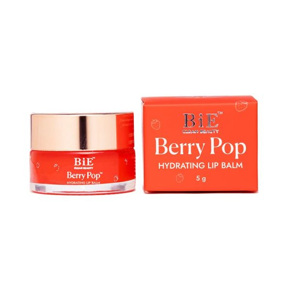 Berry Pop Hydrating Lip Balm with Vitamin E & Squalane/Tinted/BiE/Strawberry Lip balm