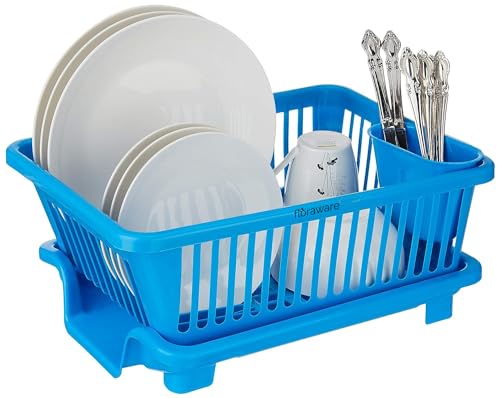 Floraware Unbreakable Kitchen Sink Dish Driying Corner, Dish Drainer and Drying Rack for Kitchen
