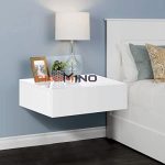Anamino Engineered Wood Wall Shelf With Drawer, Hanging Bedside Table Night Storage Shelf Floating