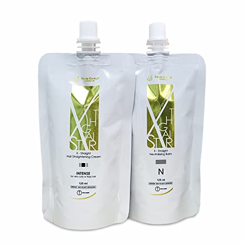 Beauty Garage X-Straight Hair Straightening Cream Set (Intense Cream + Neutralizing Cream) 125ml