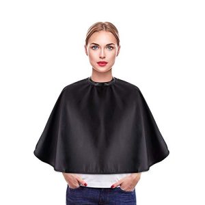 Foreign Holics Black Makeup Cape, Chemical & Water Proof Beauty Salon, Lightweight Comb-out Beard