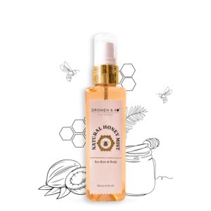 Dromen & Co Natural Honey Mist Spray | Protects hair from dust & pollution | Infused with Vitamin B5