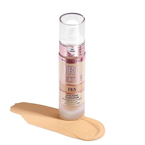 Makeup Revolution IRL Filter Longwear Foundation F8.5 ColorStay Face Makeup for Combination & Oily