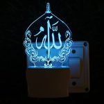 Shree RAMDUT Islamic 3D Optical Illusion Acrylic Night Lamp, 7 Colors RGB Auto Colour Changing LED