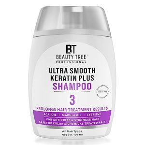 BEAUTY TREE Ultra smooth keratin plus cream Shampoo I Sulfate Free, Cruelty free, Color safe I