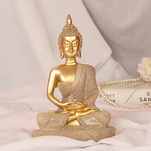 TIED RIBBONS Lord Buddha Meditating Statue Idol Showpiece (Multi, 16.5 cm x 10.1 cm) Decorative