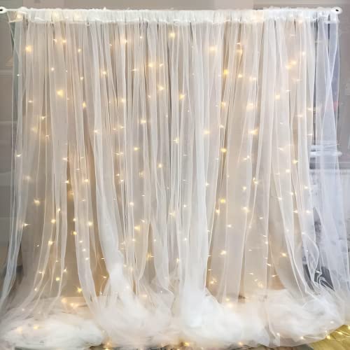 SpecialYou.in Plastic Sheer Special You Decoration Tulle White Net Curtain Cloth Backdrop And Led