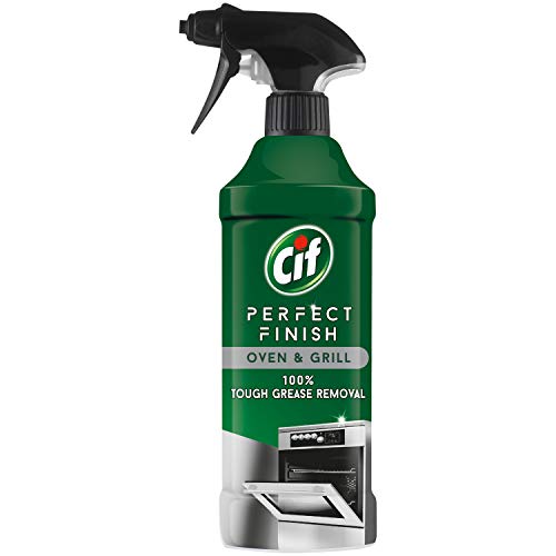 CIF Perfect Finish Oven & Grill Cleaner Spray, 100% Tough Grease Removal, Suitable for Chimney, Gas