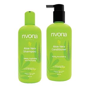Rivona Naturals Aloe Hair Nourishing Duo| Combo pack of 2 |Aloe Vera Shampoo & Conditioner |For Men
