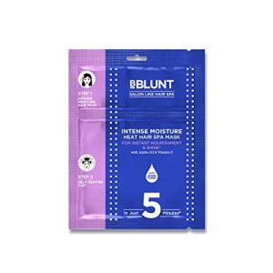 BBLUNT Intense Moisture Heat Hair Spa Mask with Jojoba Oil & Vitamin E for Salon-Like Hair Spa at