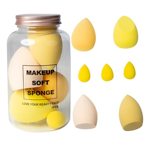 ELLEZA ! Makeup Sponge Set Beauty Blender with Egg Case, Soft Sponge For Liquid Foundation, Creams,