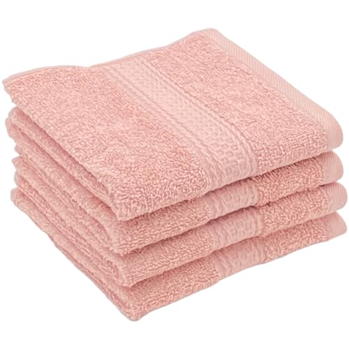 PatPug 100% Indian Ultra Soft Cotton 4 Piece Face Towel, Napkin, Baby Face Towel, 500 GSM for