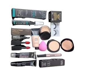 Huemic Beauty Makeup kit combo pack of 12 Essential Oil, Face Primer, foundation, Concealer, Loose