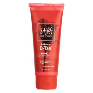 SARA Radiance D-TAN® Scrub | Perfect For De-Tanning and skin Exfoliator | Suitable For All Skin Type