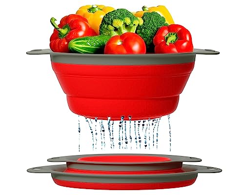 GCA - Collapsible Colander Kitchen Strainer, Environmentally Friendly Non-Toxic Easy to Clean