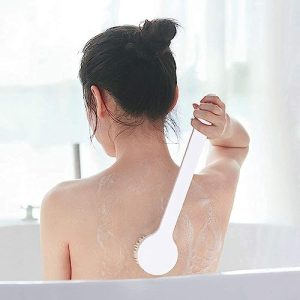 ZYLLENZA Creation Bath Body Brush with Soft Comfortable Bristles Long Handle Gentle Exfoliation