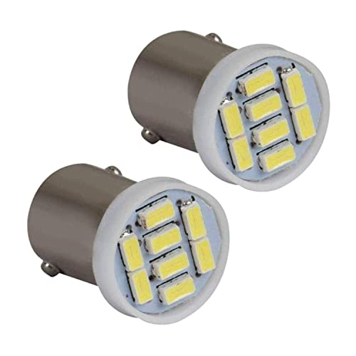 Allextreme EXTW9S3 BA9S LED Parking Light Super Bright 8 SMD Car Interior License Plate Wedge Dome