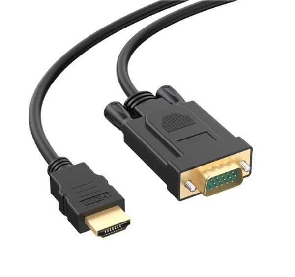 HDMI to VGA Cable 3FT, Un-bidirectional Computer HDMI to VGA Monitor 3-Feet Video Cord (Male to
