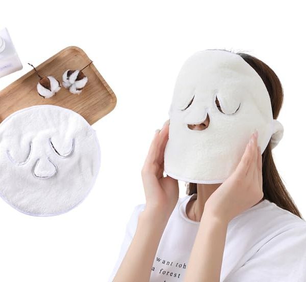 KOOSHLO Towel Mask Cold Hot Compress Facial Steamer Reusable Spa Moisturizing Beauty Skin Care Towel