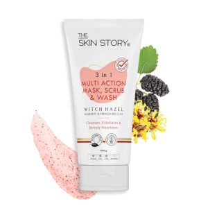 The Skin Story 3 in 1 Multi-Action Mask, Scrub & Wash, Deep Cleansing, Remove Dullness and Regain